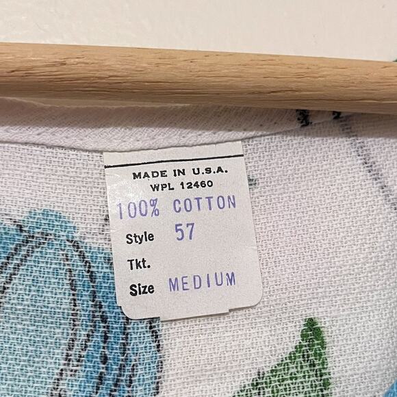 Vintage Floral Nightgown Medium Cottagecore Country Button Up Cotton Retro USA - Picture 7 of 7